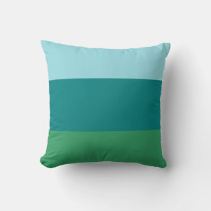 Tanager Turquoise, Teal Blue and Kelly Green Horiz Cushion