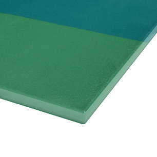 Tanager Turquoise, Teal Blue and Kelly Green Horiz Cutting Board