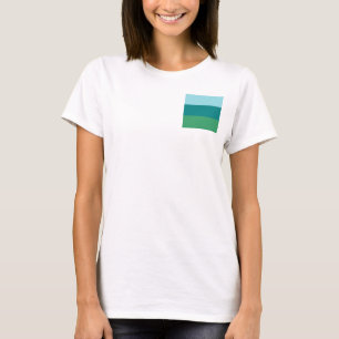 Tanager Turquoise, Teal Blue and Kelly Green Horiz T-Shirt