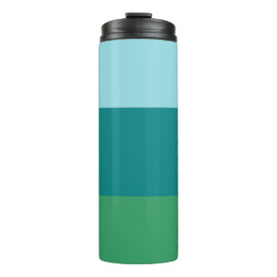 Tanager Turquoise, Teal Blue and Kelly Green Horiz Thermal Tumbler