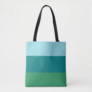 Tanager Turquoise, Teal Blue and Kelly Green Horiz Tote Bag