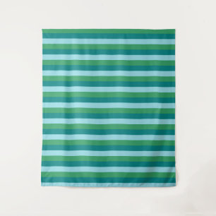 Tanager Turquoise, Teal Blue and Kelly Green Repea Tapestry