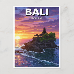 Tanah Lot Bali Indonesia Travel Postcard