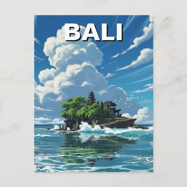 Tanah Lot Bali Indonesia Travel Postcard (Front)