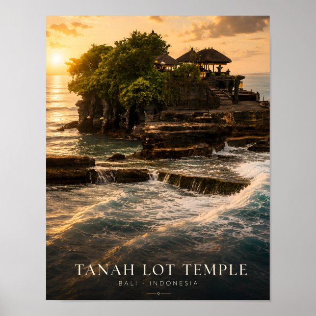 Tanah Lot Temple Bali Poster (Front)