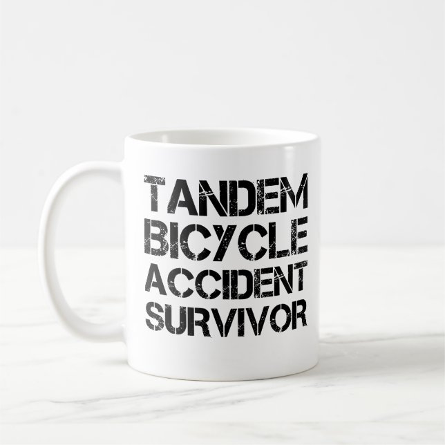 Tandem Bicycle Accident Survivor Coffee Mug (Left)