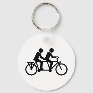 Tandem Bicycle bike Key Ring