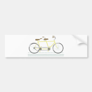 Tandem Bicycle Bumper Sticker