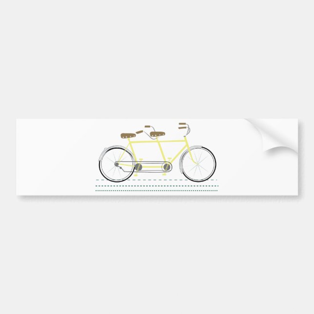 Tandem Bicycle Bumper Sticker (Front)