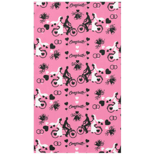 Tandem Bicycle Romantic Wedding And Engagement Tablecloth
