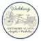 Tandem Bicycle Wedding Invitation Seal (navy)
