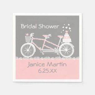 Tandem Bicycle Wedding Napkin