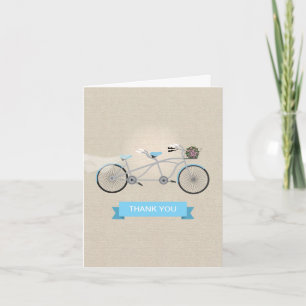 Tandem Bicycle Wedding Thank You Card
