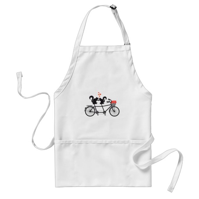 tandem bicycle with squirrels standard apron (Front)