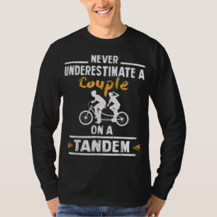 Tandem Bike Cycling Two Person Bicycle Couple Biki T-Shirt