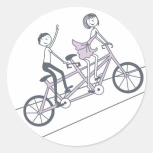 Tandem Bike Sticker by TearDrop Weddings