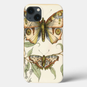 Tandem Butterflies Over Green Leaves iPhone 13 Case