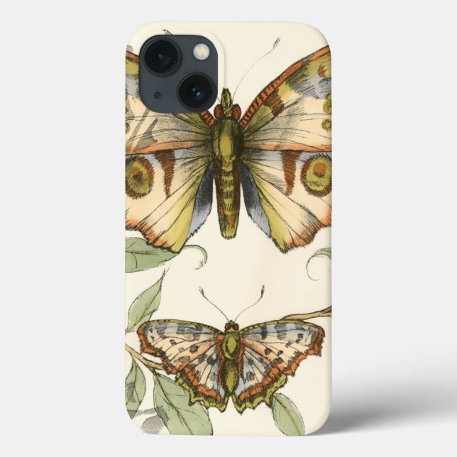 Tandem Butterflies Over Green Leaves Case-Mate iPhone Case (Back)