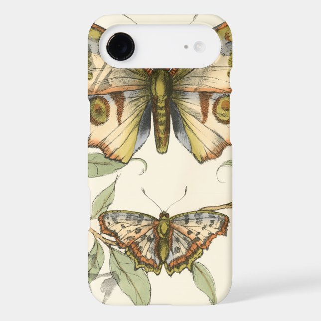 Tandem Butterflies Over Green Leaves Case-Mate iPhone Case (Back)