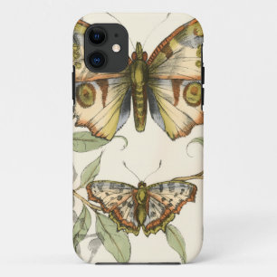 Tandem Butterflies Over Green Leaves iPhone 11 Case