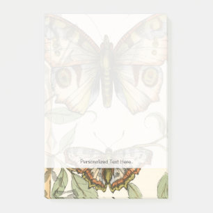 Tandem Butterflies Over Green Leaves Post-it Notes