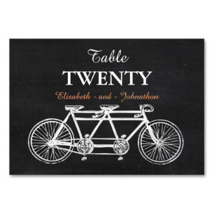 Tandem Chalkboard Wedding Table Number