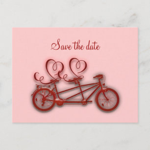 tandem love announcement postcard
