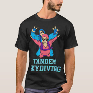 Tandem Skydiving Duo Parachuting Formation Gift Id T-Shirt