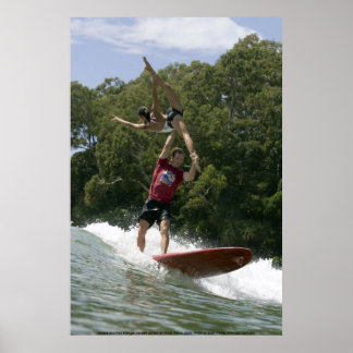 Tandem Surfing at Noosa 2009 Poster