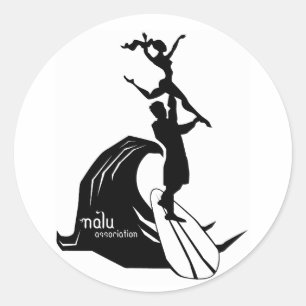 Tandem Surfing Sticker Black