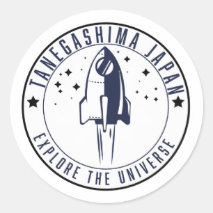 Tanegashima Japan Explore the Universe Classic Round Sticker