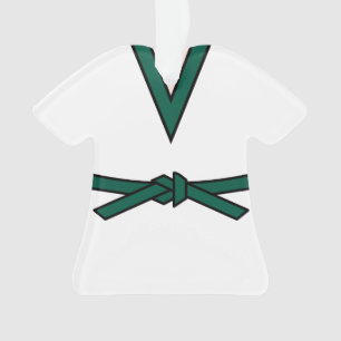 Tang Soo Do 6th Gup Green Belt With Name Ornament