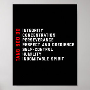Tang Soo Do Martial Arts 7 Tenets  Poster