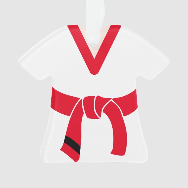 Tang Soo Do Red Belt 2nd Gup Personalised Ornament (Front)