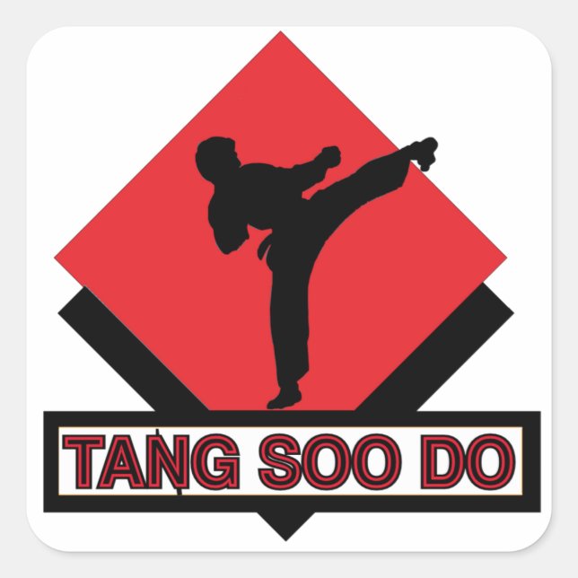 Tang Soo Do square stickers (Front)