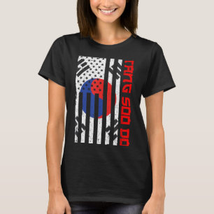 Tang Soo Do - USA Flag Taekwondo Mixed Martial T-Shirt