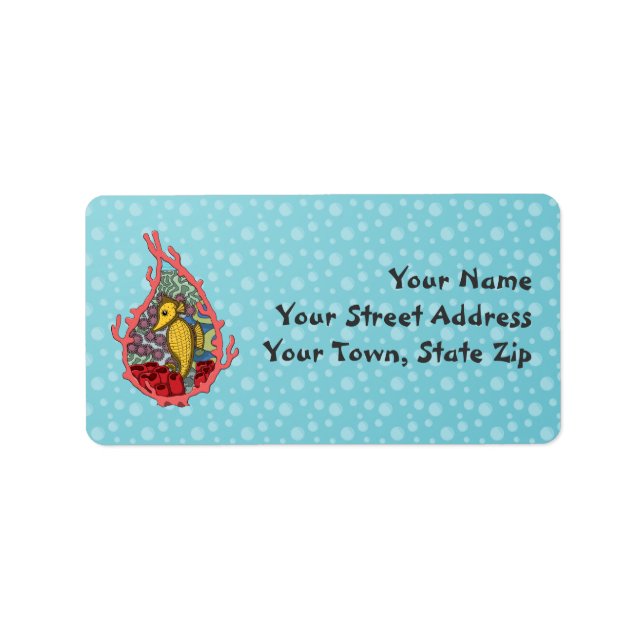 Tanga the Seahorse Address Label (Front)