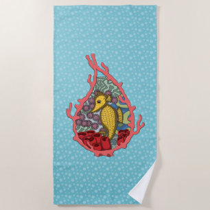 Tanga the Seahorse Beach Towel