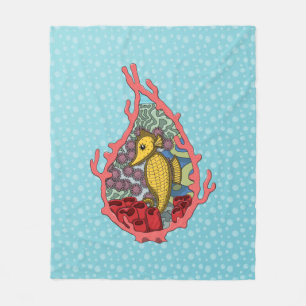 Tanga the Seahorse Fleece Blanket