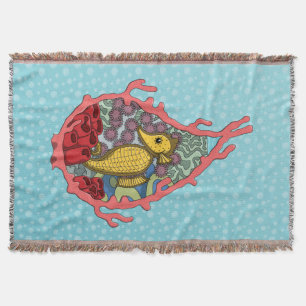 Tanga the Seahorse Throw Blanket