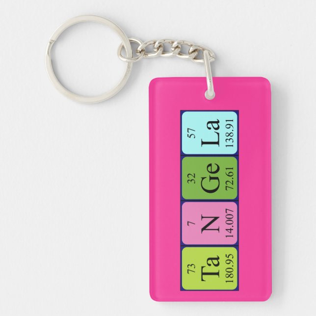 Tangela periodic table name keyring (Front)