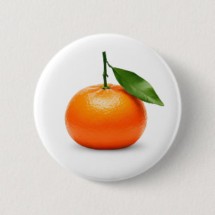 Tangerine 6 Cm Round Badge