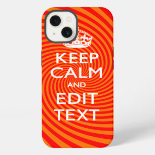 Tangerine and Red Swirl Decor for Your Keep Calm iPhone Case
