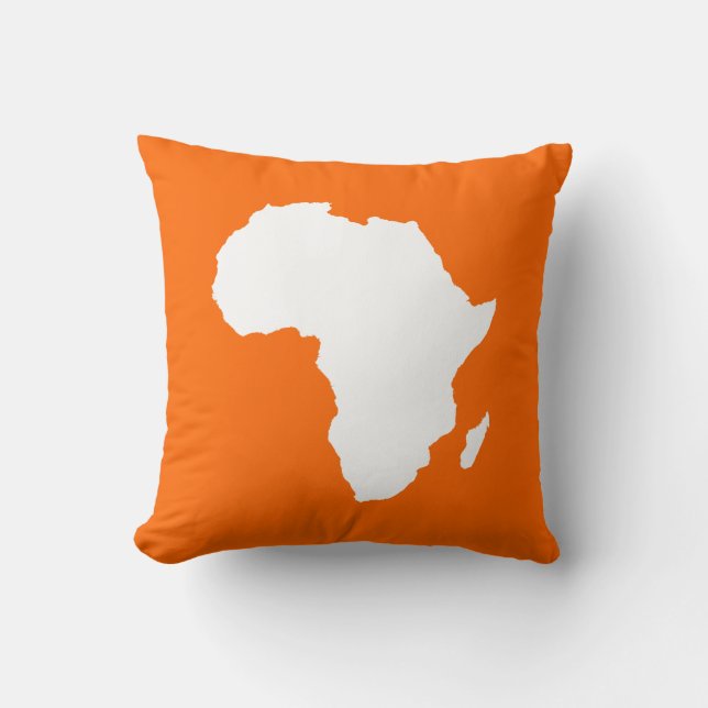 Tangerine Audacious Africa Cushion (Front)