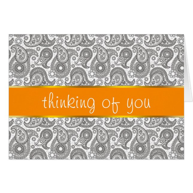 Tangerine Black Paisley (Front Horizontal)