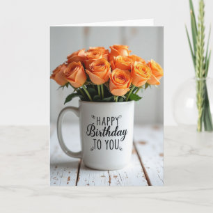 Tangerine Blossom Birthday Card