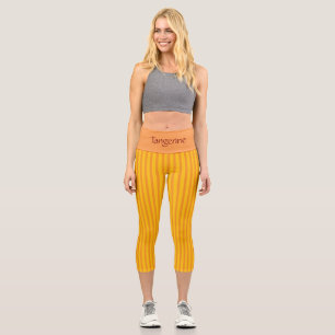 "TANGERINE" BY JEANIE DEE - PERSONALIZE HIGH-WAIST CAPRI LEGGINGS