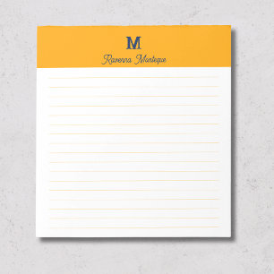 Tangerine Chic Personalised Monogram Name Lined Notepad