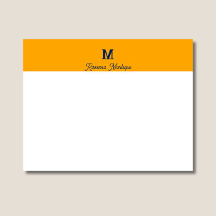 Tangerine Chic Personalised Name Letter Monogram  Card