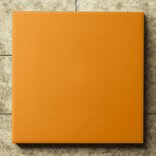 Tangerine #f28500 – Vibrant, Energetic, Joyful Ora Ceramic Tile